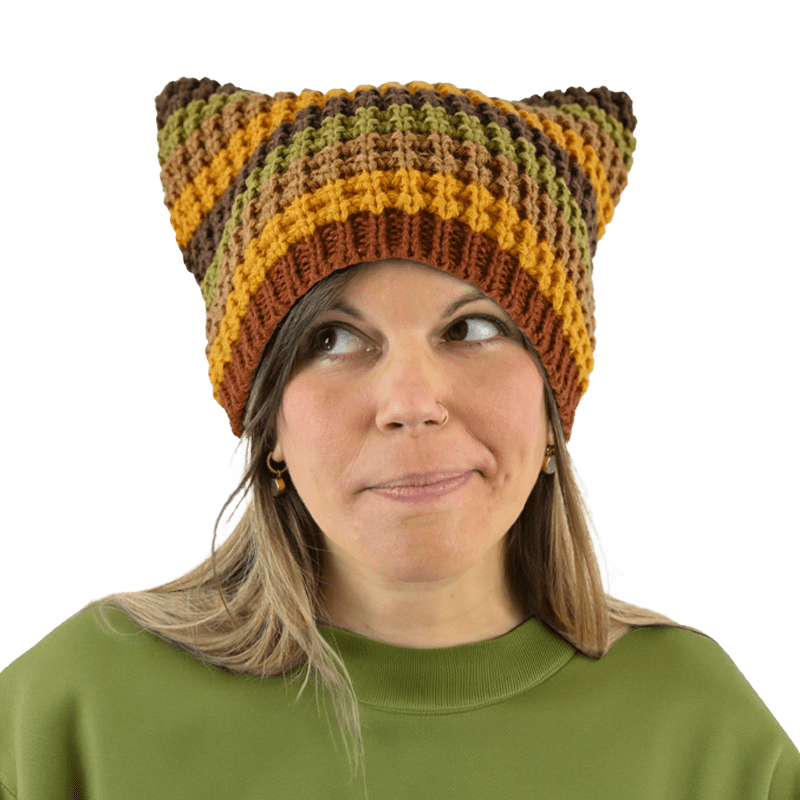 Fall Colors Cat Beanie