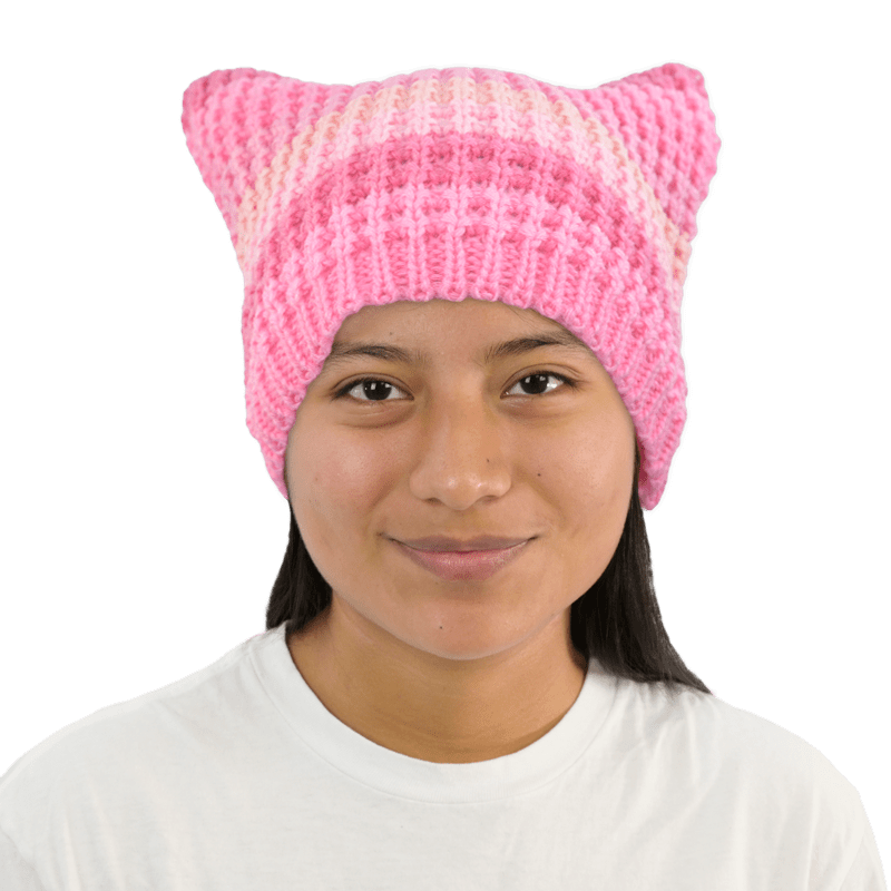 Pink Monochromatic Cat Beanie