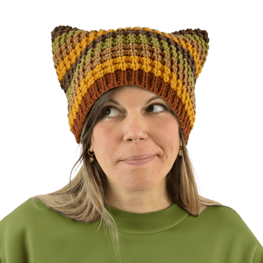 Fall Colors Cat Beanie