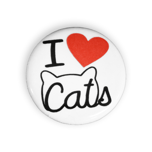 I Love Cats 1 inch Button Pin