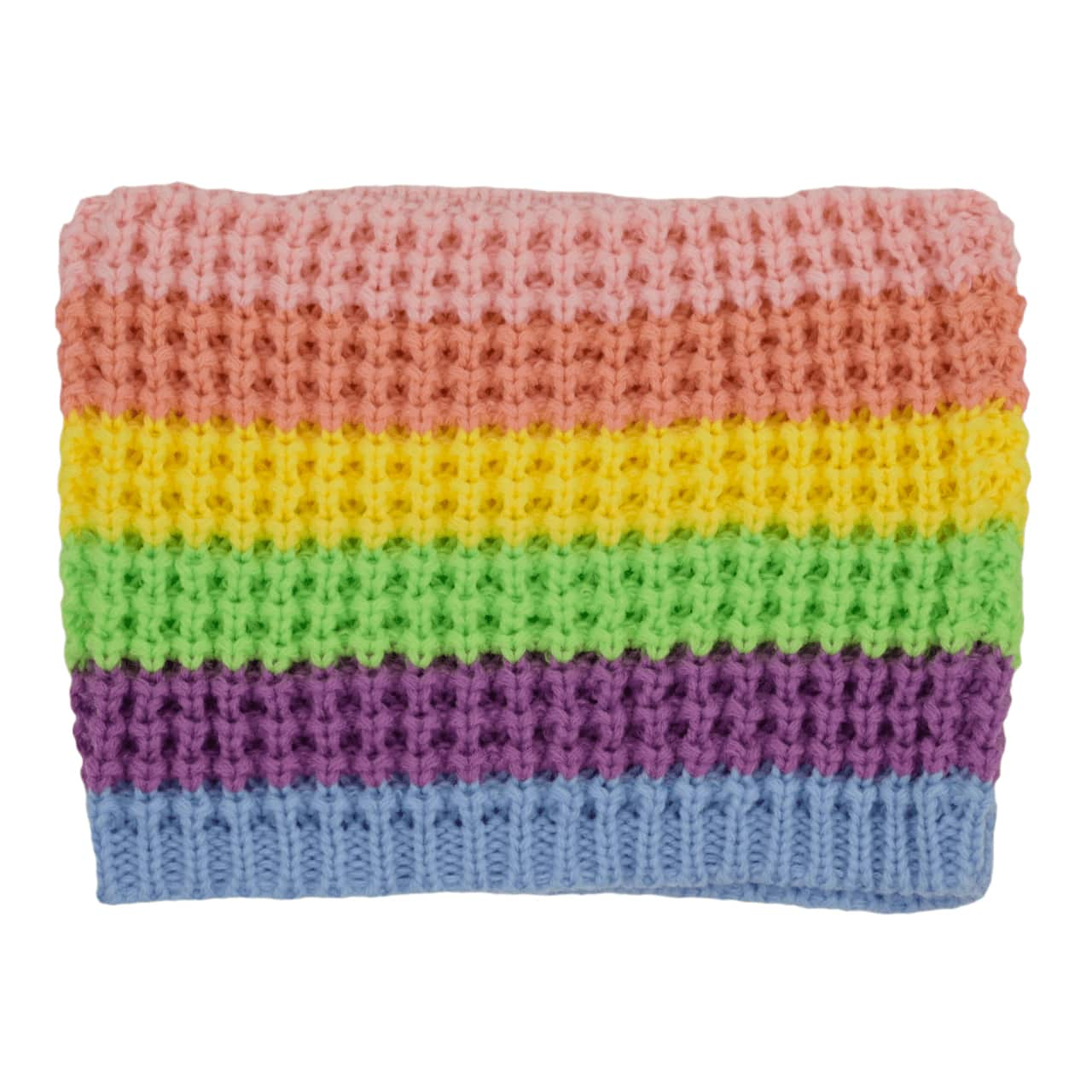 Pastel Rainbow Striped Cat Beanie