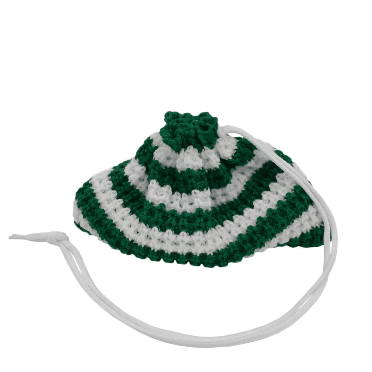 Green and White Striped Beanie Pack™