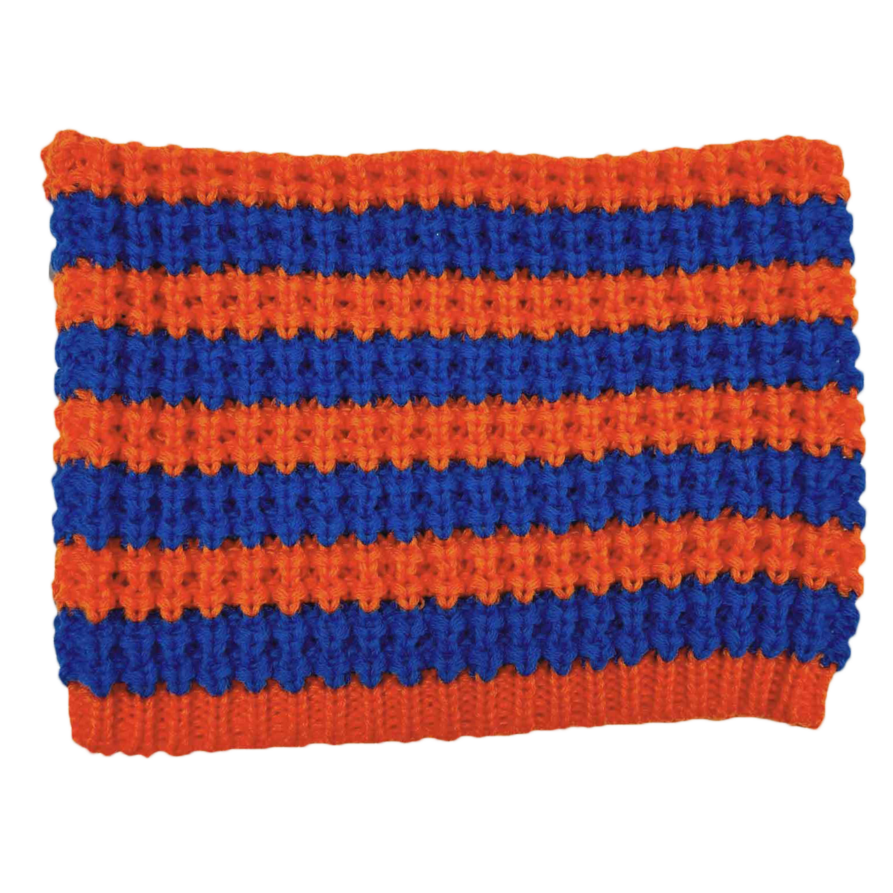 Orange and Blue Striped Cat Beanie