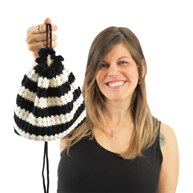 Black and White Striped Beanie Pack™