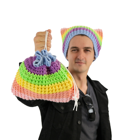 Pastel Rainbow Striped Beanie Pack™