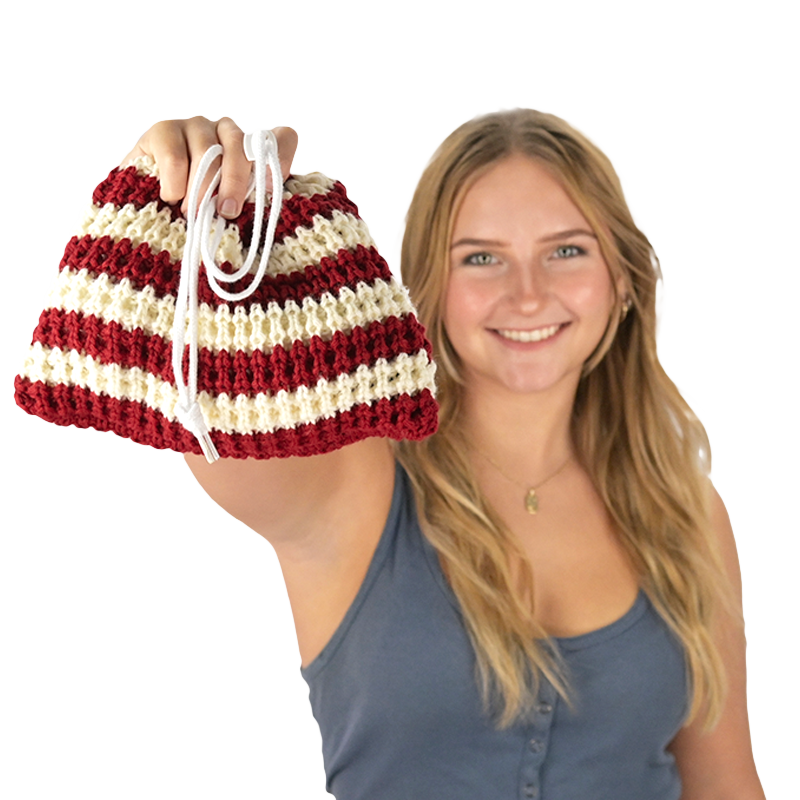 Red and White Striped Beanie Pack™