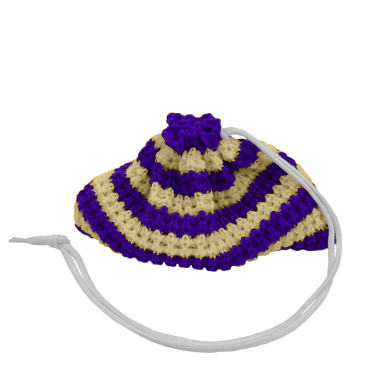 Purple and Tan Striped Beanie Pack™