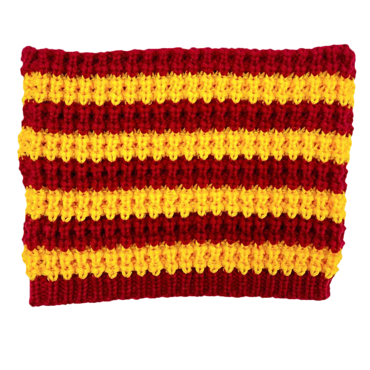 Red and Yellow Striped Cat Beanie