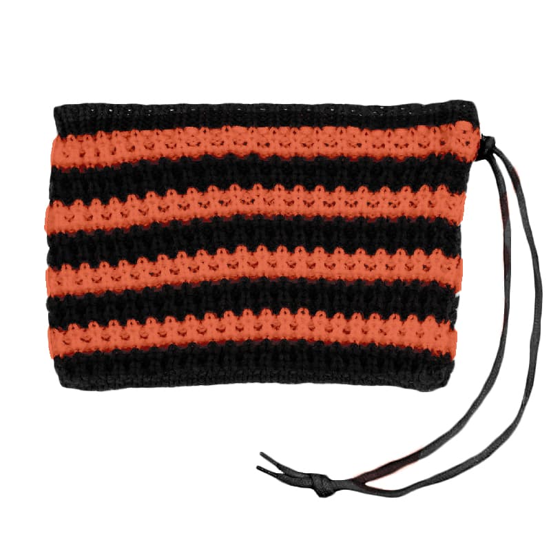 Black and Orange Striped Beanie Pack™ Bag